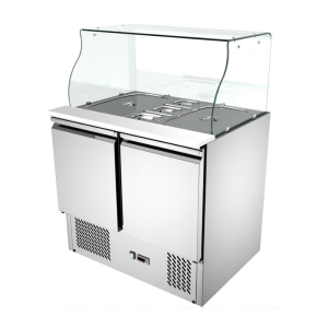 S900 Commercial Saladette with Glass Covers