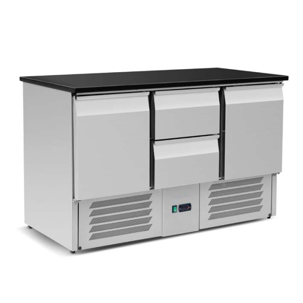 S901 Commercial Saladette with Granite Countertop black color