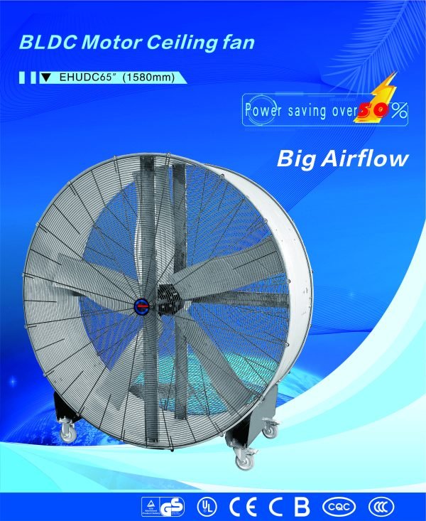 BLCD Motor industrial ceiling fan at simen supply
